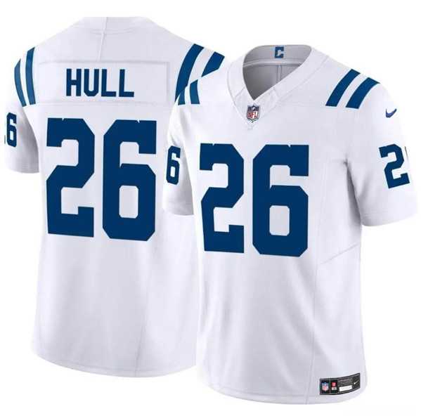 Men & Women & Youth Indianapolis Colts #26 Evan Hull White 2024 F.U.S.E. Vapor Limited Football Stitched Jersey